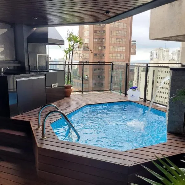 Morumbi, Apartamento Pub, SPA com hidromassagem, PISCINA Aquecida PRIVATIVA, LAREIRA, tudo que você precisa a dois! Com total conforto e PRIVACIDADE! O Apt Nota 10 de SP!